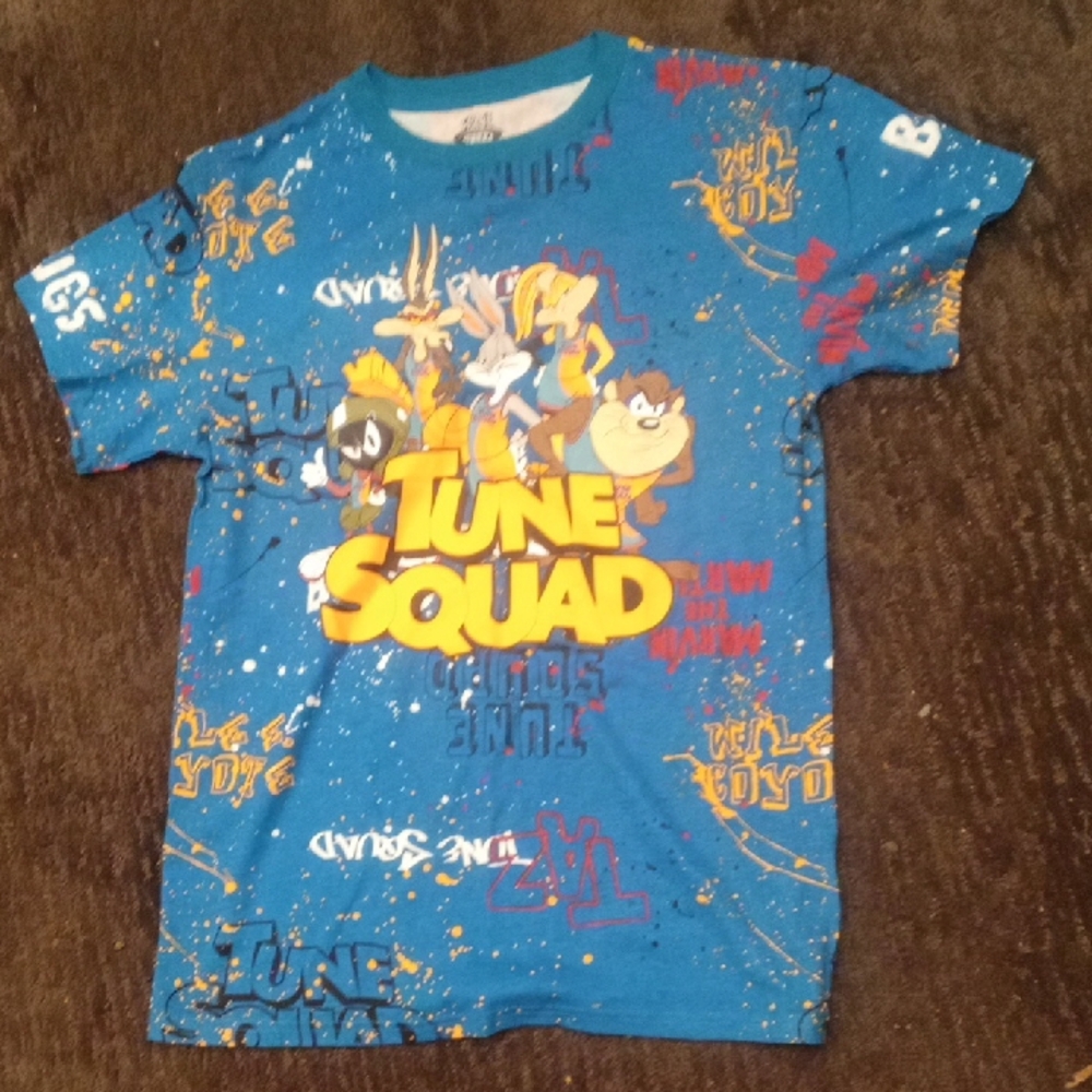 Like New Mens Small Colorful Cartoon Tune Squad Short Sleeve Graphic Tees Cheap